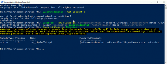 PowerShell to Office 365