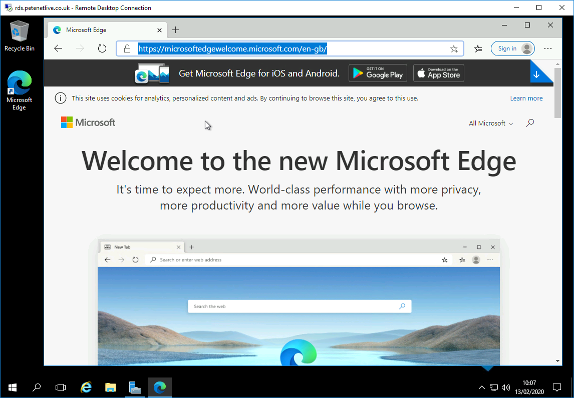 install edge on server 2019