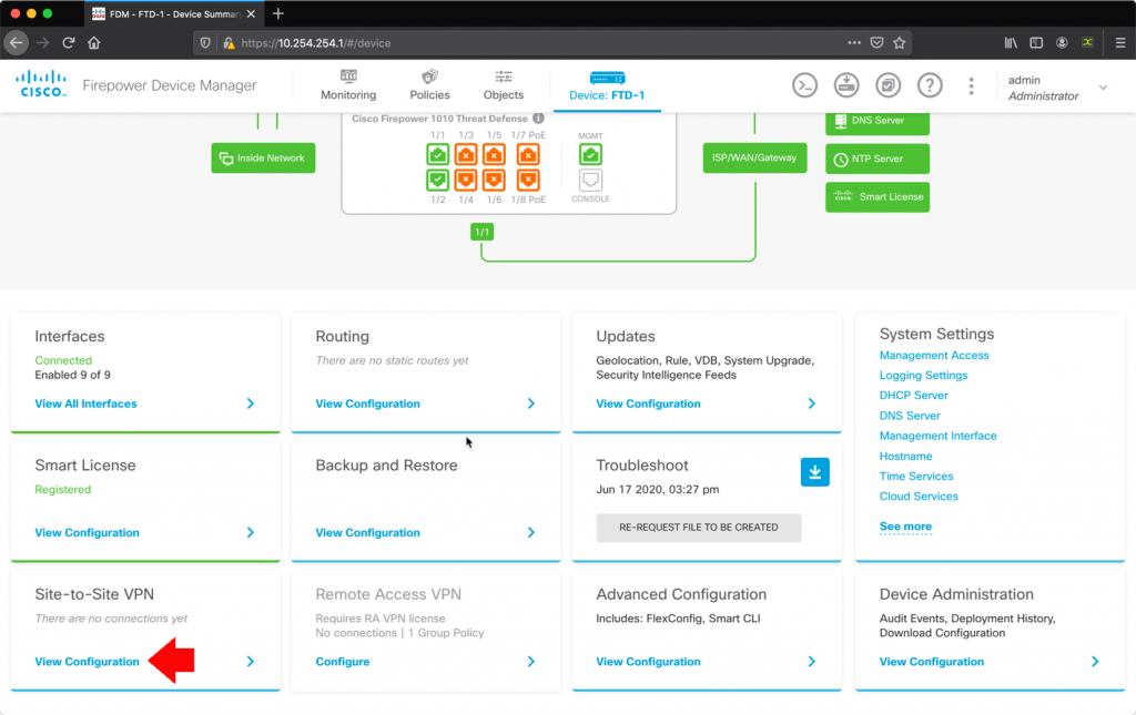 Cisco FTD Site to Site VPN