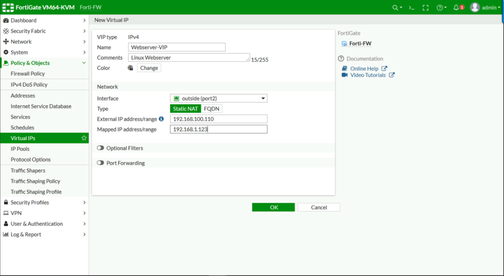 Fortigate: One to One (Static NAT) | PeteNetLive