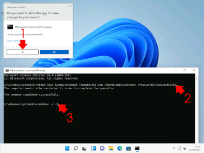 Windows 11 Join a domain from command Line