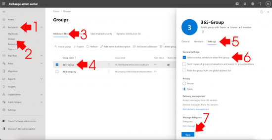 Microsoft 365 Allow External Email to Group