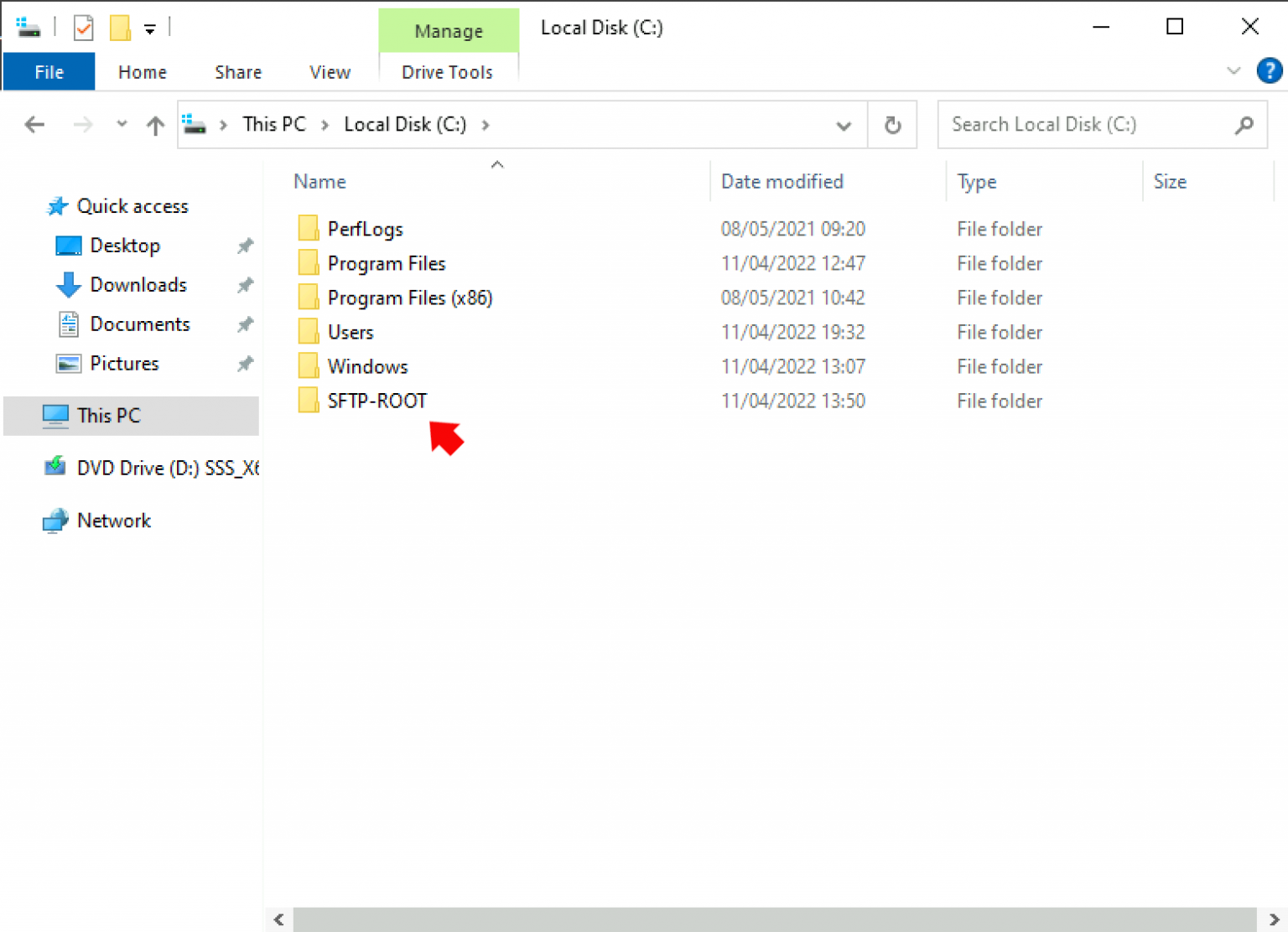 Windows Server 2022 SFTP