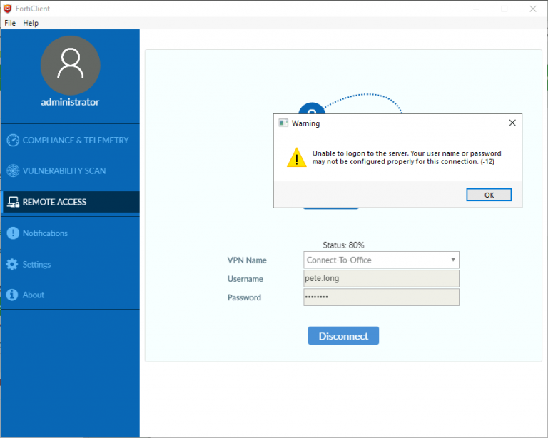 Forticlient ssl vpn error petenetlive