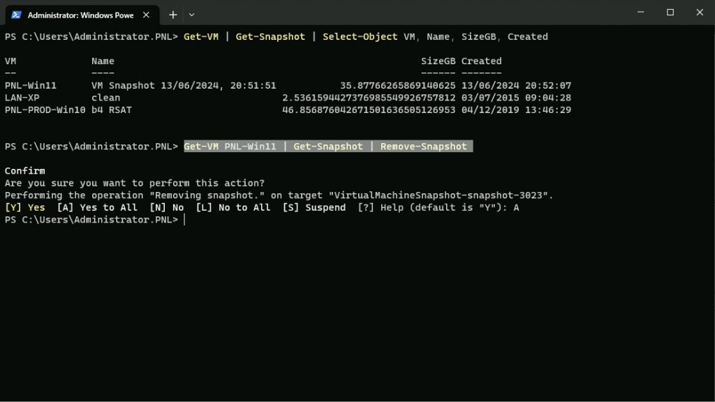PowerCLI Get Snapshot Information
