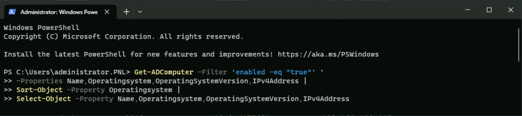PowerShell Inventory Operating Systems in Active Directory | PeteNetLive