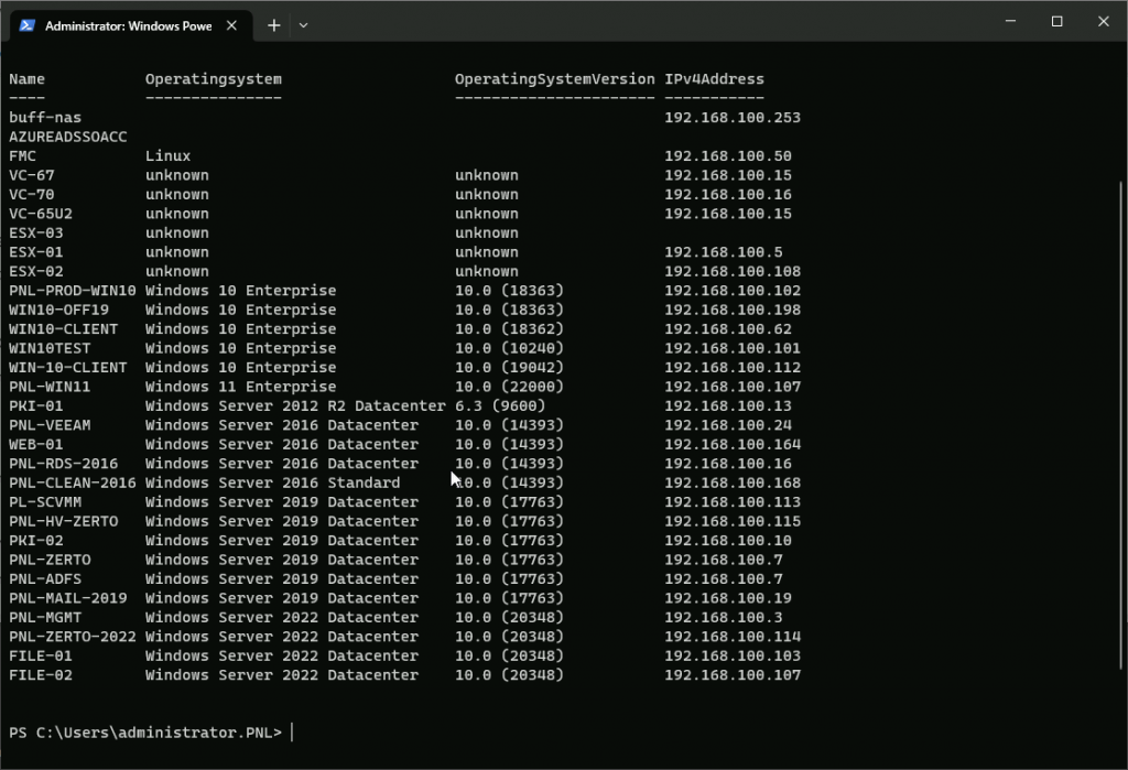 PowerShell Inventory Operating Systems in Active Directory | PeteNetLive