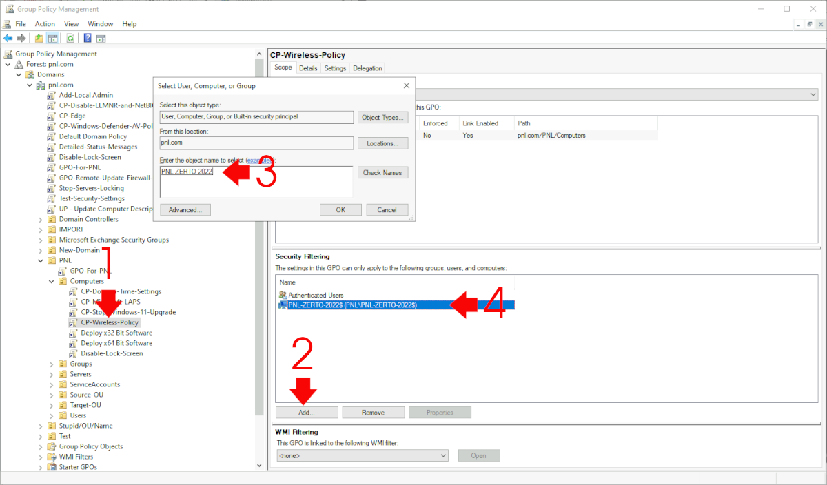 Exclude One Computer from GPO