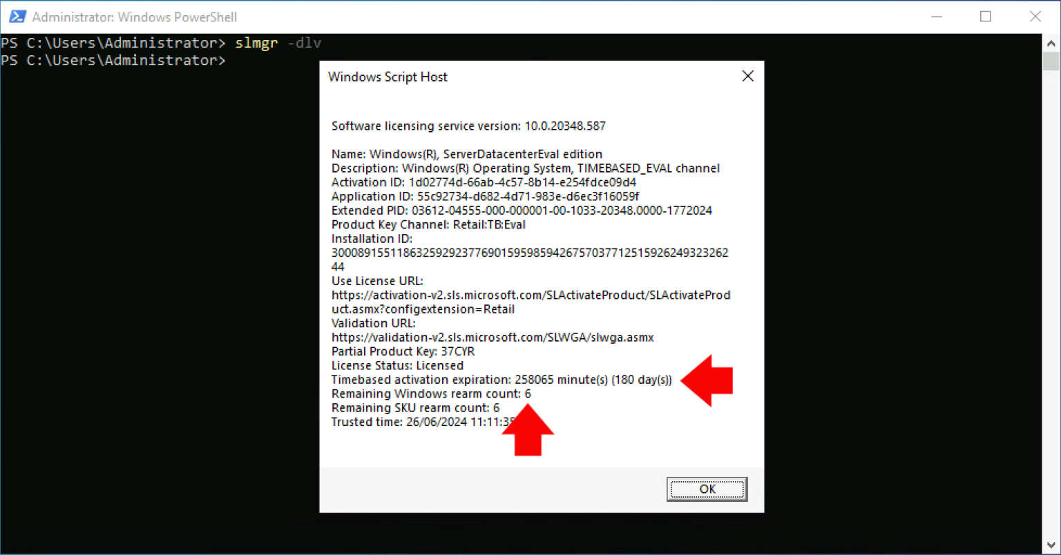 Windows Server Evaluation Extending & Converting